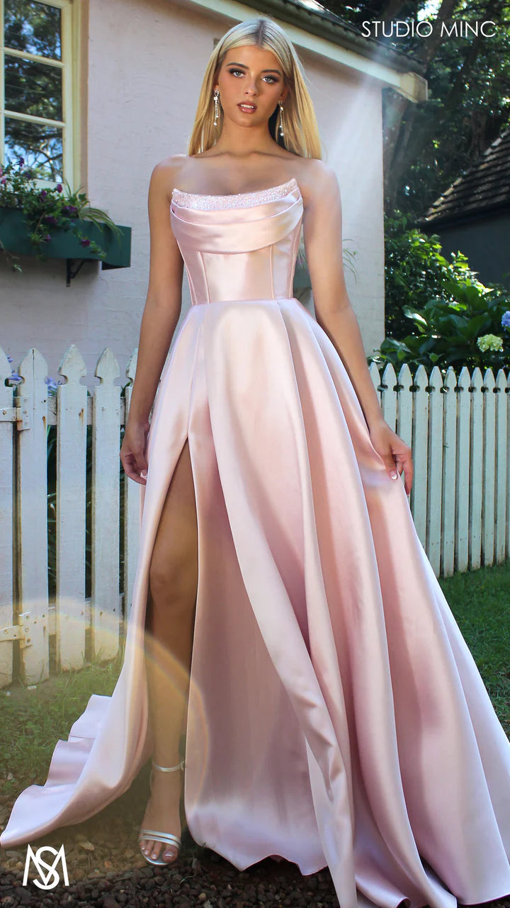 studio minc formal dresses Studio Minc Fall Formal Gowns Wedding Blue Maxi Gown Peony Light Blue Formal Dress Two Tone