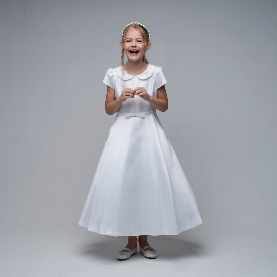 knee length communion dresses ireland Top 12 White Tea Length Communion Dresses for Little Girls